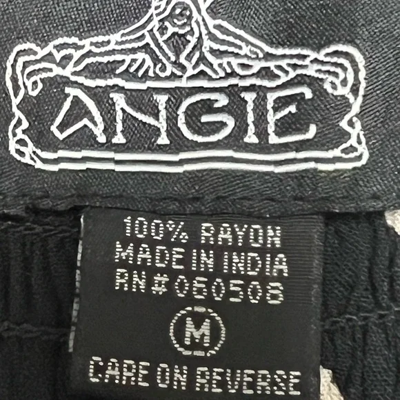 Angie Black Ciara Boho High Low Maxi Dress Lace Up Back Side Split Size M Womens - Picture 4 of 6